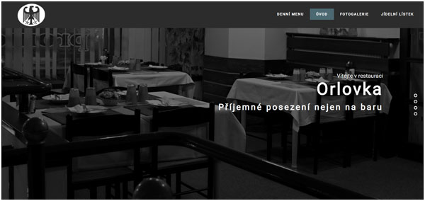 Ukázka projektu Restaurace Orlovka