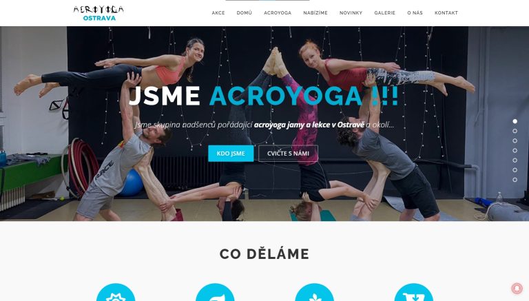 Ukázka projektu Acroyoga Ostrava